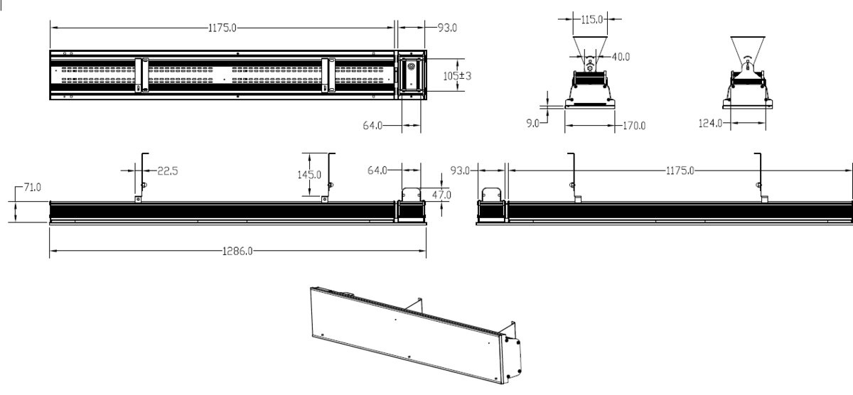 Images Dimensions - RELAX GLASS Dimmer 3000W BS - burda