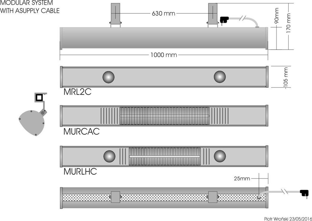 Images Dimensions - M1 TERM LED Lichtpanel 7W B - burda